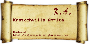 Kratochvilla Amrita névjegykártya